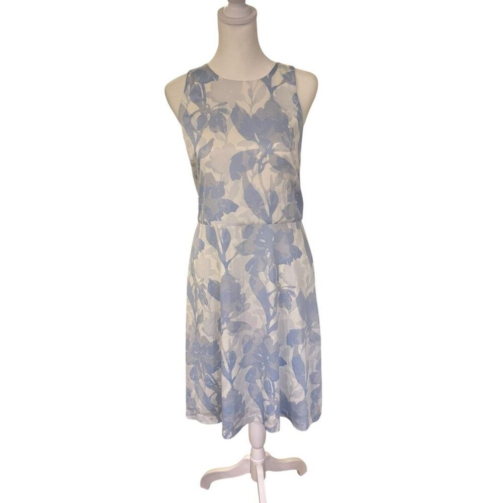 Banana Republic floral blue and white shift sheath dress new with tags, size 12,